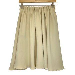 Lamantine Pleated Skirt Girl's 16 Cream Tan A-Line Circle Minimalist Designer